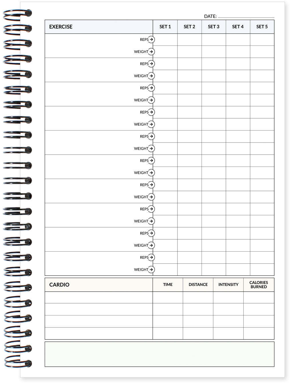 Gym Fitness Training Diary, workout log book, Personal Training