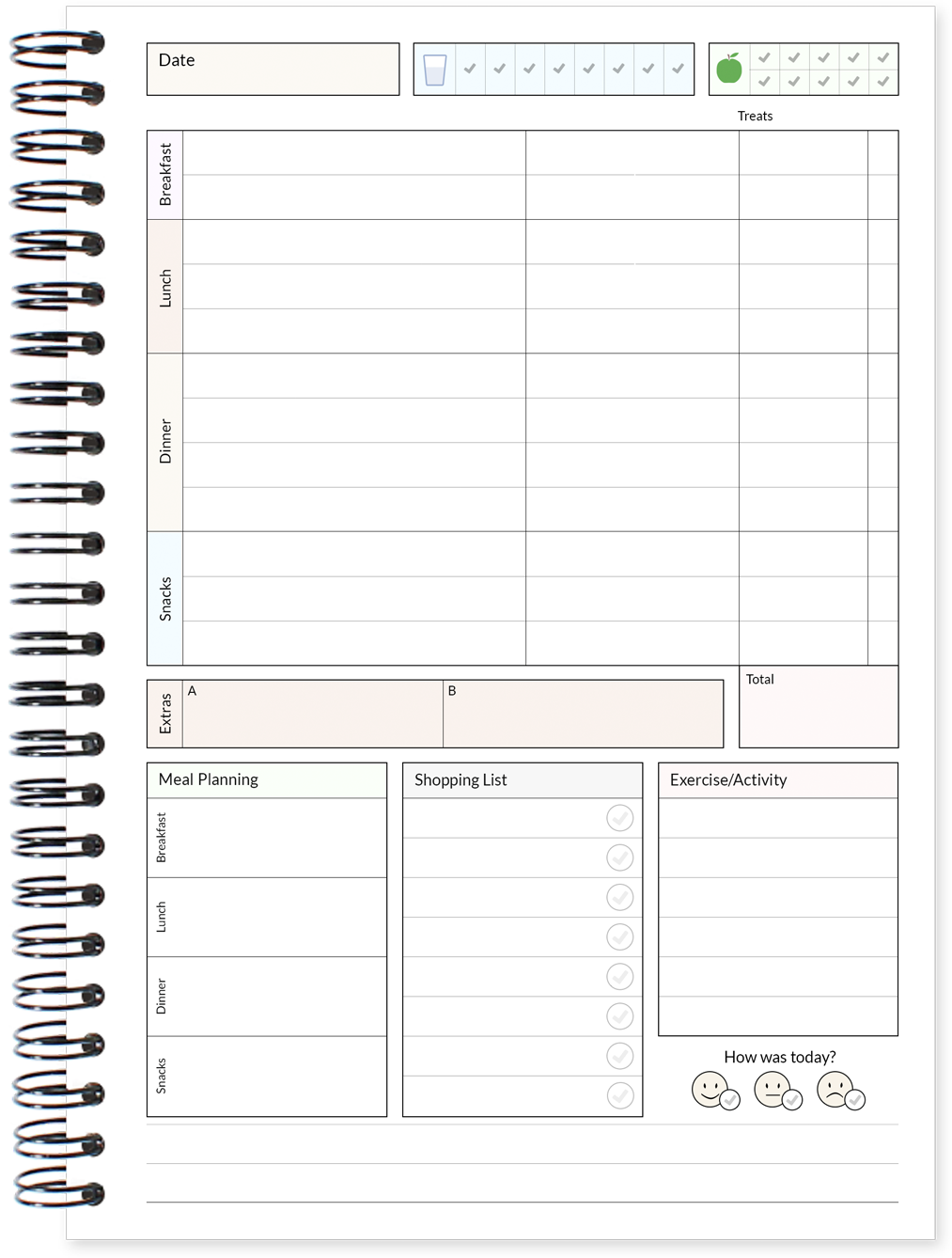 Slimming World Compatible Food Diary York Stationery